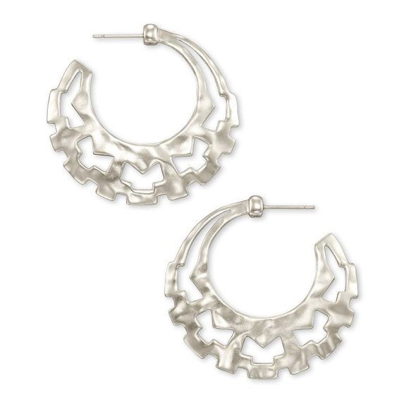 Kendra Scott Jewelry - Kendra Scott Shiva Hoop Earrings In Silver